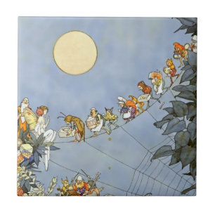 Carreau « L'anniversaire de la fée » par Heath Robinson