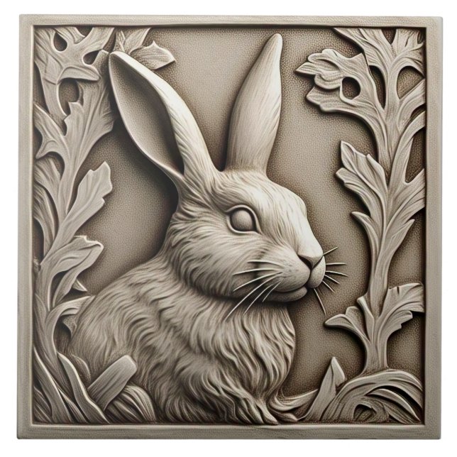 Carreau Lapin - Arts Et Artisanat Carrelage Céramique (Devant)