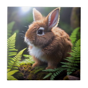 Carreau Lapin Nain Brown Et Blanc, Carrelage En Céramique