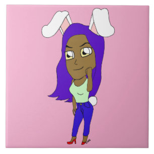 Carreau Lapine Chibi en fille