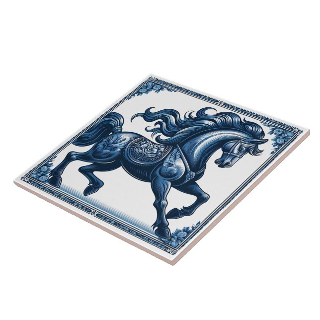 Carreau Lapis Stallion : Majesté botanique (Côté)