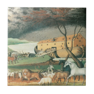 Carreau L'Arche de Noé par Edward Hicks, Art folklorique v