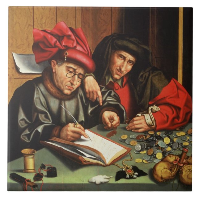 Carreau L'argent Lenders (huile sur le panneau de chêne) (Devant)