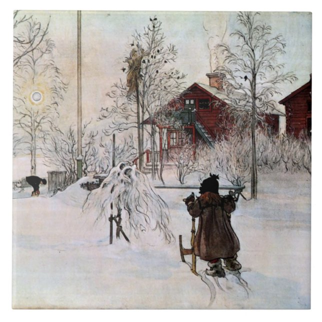 Carreau Larsson : L'oeuvre d'art de la cour et de la maiso (Devant)