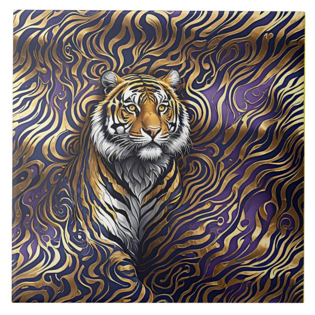 Carreau L'art Abstrait du tigre (Devant)