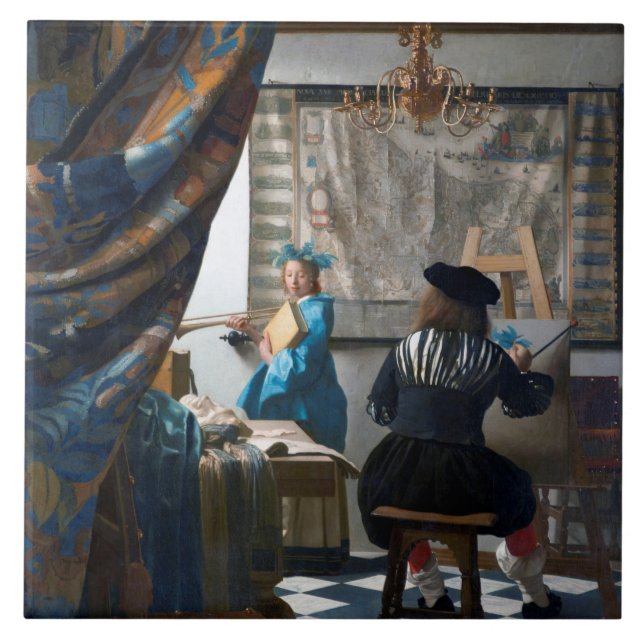 Carreau L'art de la peinture, Johannes Vermeer (Devant)