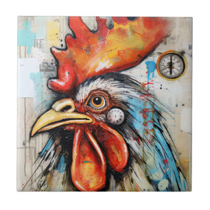 Carreau L'art du coq de poulet