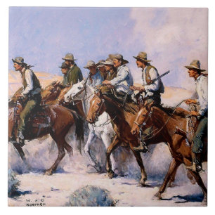 Carreau L'art occidental "The Posse" par WHD Koerner