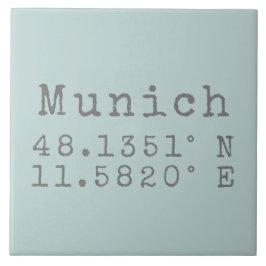 Carreau Latitude et longitude de Munich