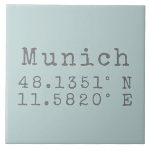Carreau Latitude et longitude de Munich 