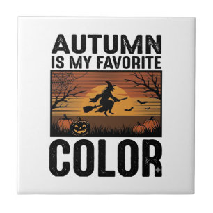 Carreau L'automne est ma couleur préférée Design de sorciè