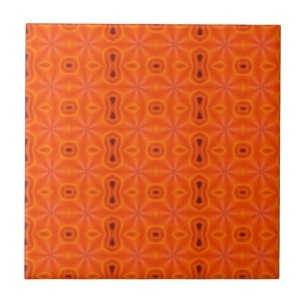 Carreau Lava orange feu mosaïque géométrique motif moderne