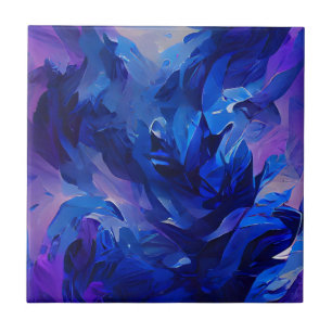 Carreau Lavande de fleur bleu marine de l'Indigo