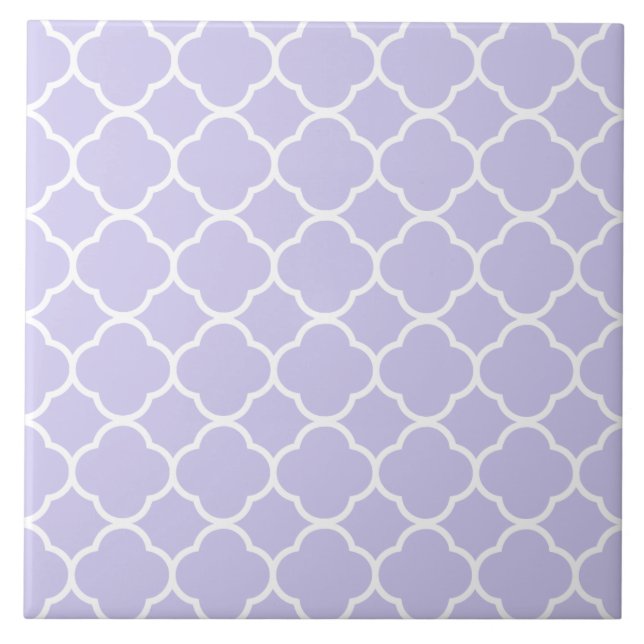 Carreau Lavande Motif Quatrefoil (Devant)