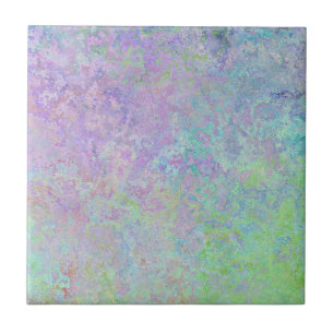 Carreau Lavender Dream Neon Pastel Encre d'alcool Abstrait