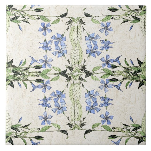 Carreau Le bigorneau bleu de Nouveau d'art français (Devant)
