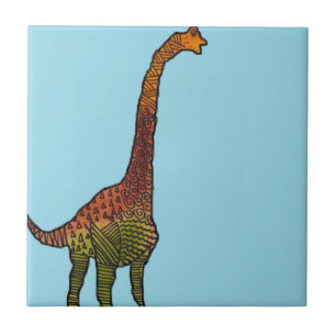 Carreau Le bleu mignon badine l'art de dinosaure de