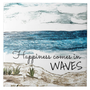 Carreau Le bonheur arrive par vagues