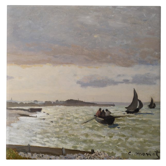 Carreau Le bord de la mer chez Sainte-Adresse, 1864 (Devant)