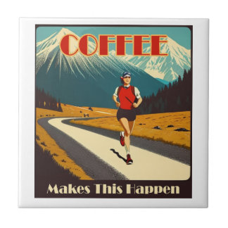 Carreau Le café fait que cela arrive en courant