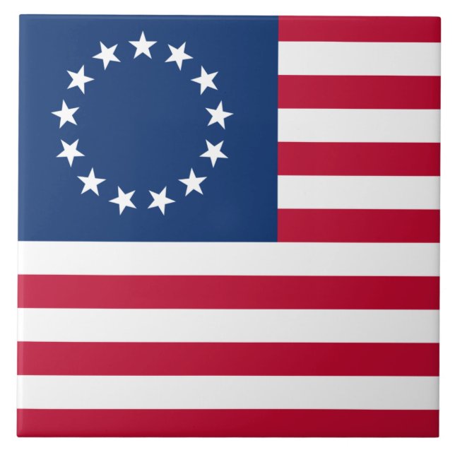 Carreau Le Cercle des étoiles, drapeau américain par Betsy (Devant)