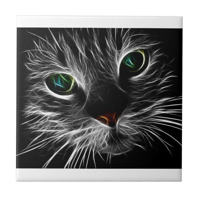 Carreau Le chat "électrique" (Devant)