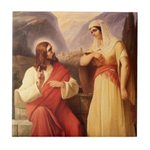 Carreau Le Christ et le Samaritain par Christian Schleisne