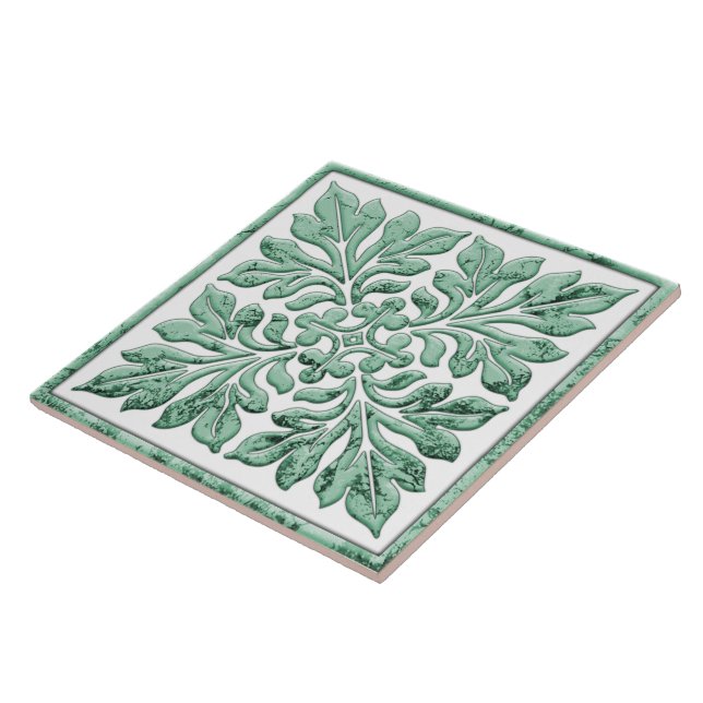 Carreau Le cool anglais antique de tuile s'est fané vert (Côté)
