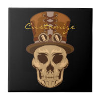 Le crâne de Steampunk en haut du chapeau Thunder_C