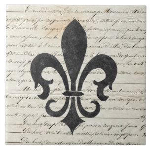 Carreau Le cru accentue le français Ephemera Fleur De Lis