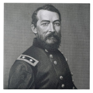 Carreau Le Général Philip Sheridan, gravé d'un photogra