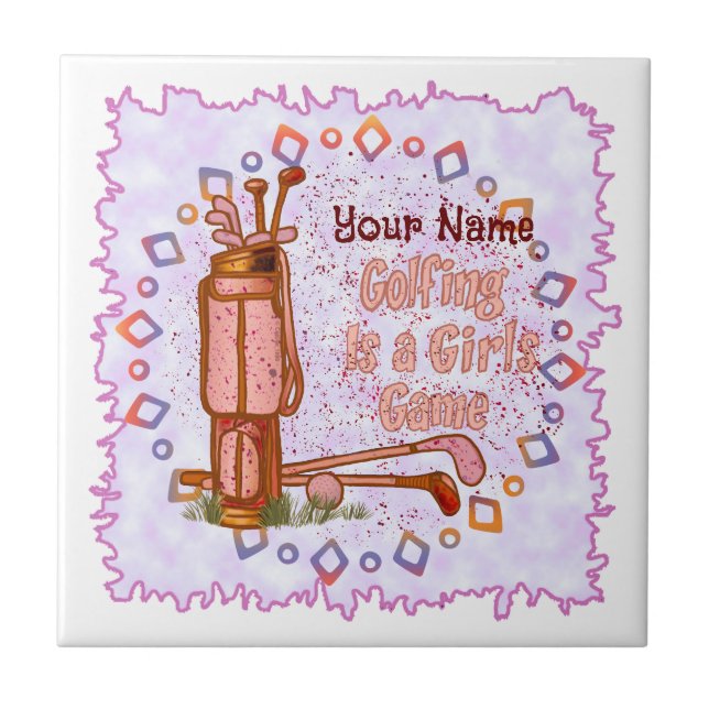 Carreau Le golf est un jeu pour filles (Devant)