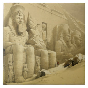 Carreau Le grand temple d'Abu Simbel, Nubia, de "Egypte