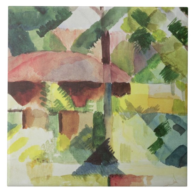 Carreau Le jardin, 1914 (la semaine sur le papier) (Devant)