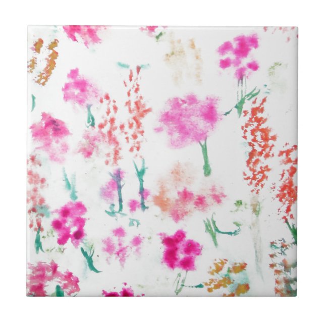 Carreau Le jardin d'agrément heureux de soleil fleurit des (Devant)