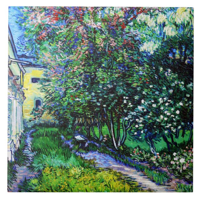 Carreau Le Jardin de l'Asile à Saint-Rémy, Van Gogh (Devant)
