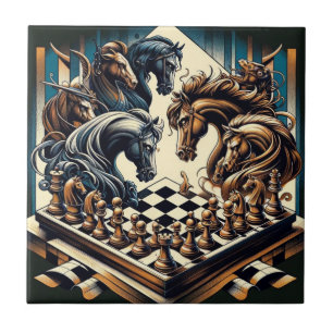 Carreau Le jeu des chevaliers - les échecs rencontre l'ima