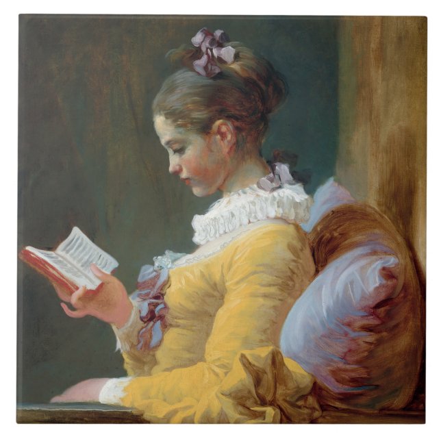 Carreau Le lecteur, Fragonard (Devant)