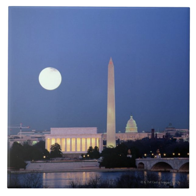 Carreau Le Lincoln Memorial, monument de Washington, USA (Devant)