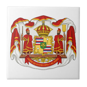 Carreau Le manteau des bras royal du royaume d'Hawaï