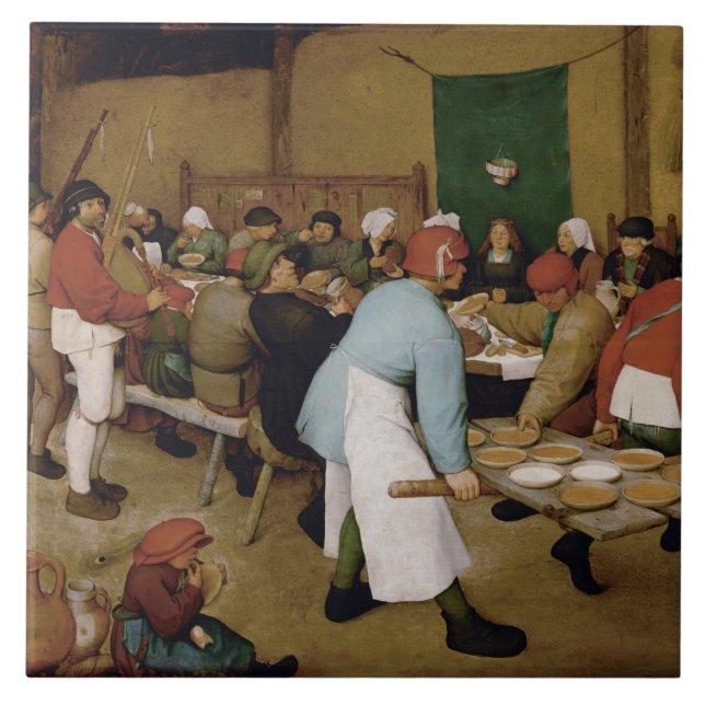 Carreau Le Mariage paysan par Pieter Bruegel l'Ancien (Devant)