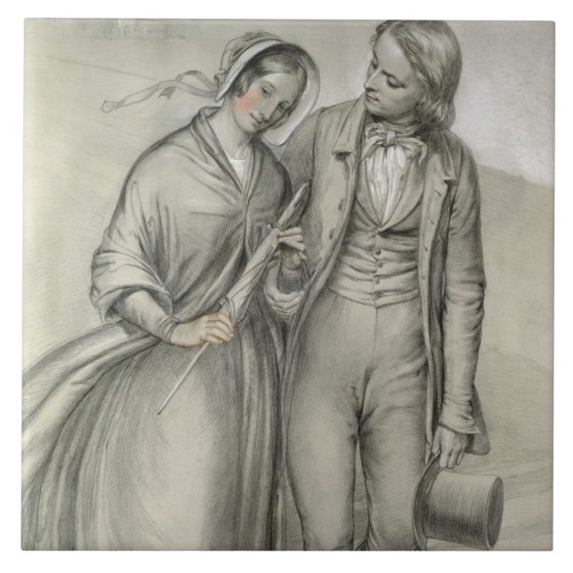 Carreau Le matin du Mariage - Le départ, vers 1846 (Devant)