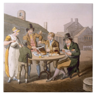 Carreau Le milieu de l'été Ève, du "costume de Yorkshir