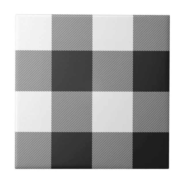 Carreau Le Motif Plaid De Buffalo Tartan Blanc Plaid (Devant)