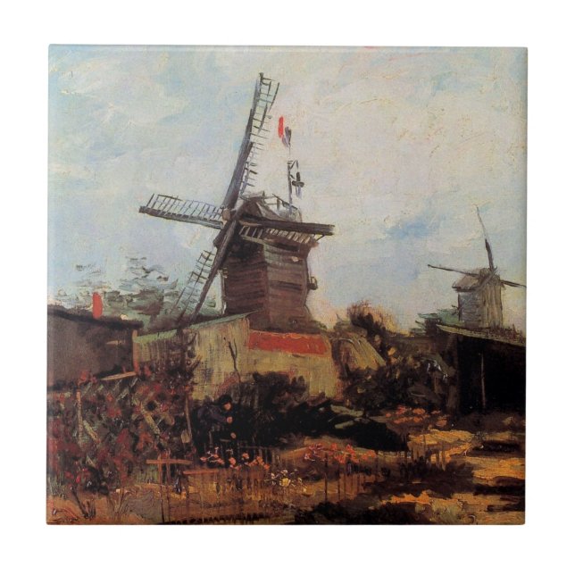 Carreau Le Moulin de Blute Fin par Vincent van Gogh (Devant)