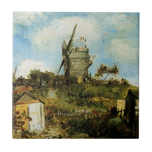 Carreau Le Moulin de la Galette par Vincent van Gogh (Devant)