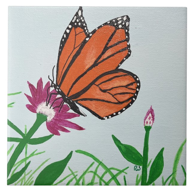 Carreau Le papillon Monarque (Devant)
