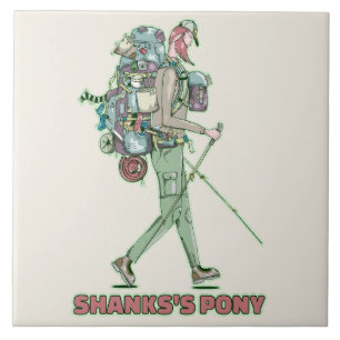 Carreau Le poney de Shanks randonneur drôle marche