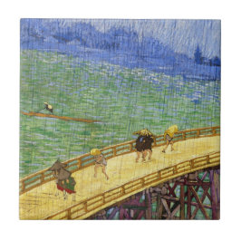Carreau Le Pont dans la pluie Vincent van Gogh fine art