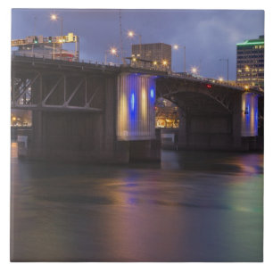 Carreau Le pont Morrison sur la rivière Willamette